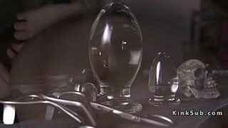 Exposed caboose victim gets assfucking opened up